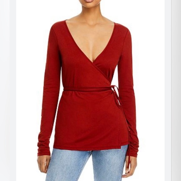 Rebecca Taylor red wrap top NEW - Picture 1 of 12